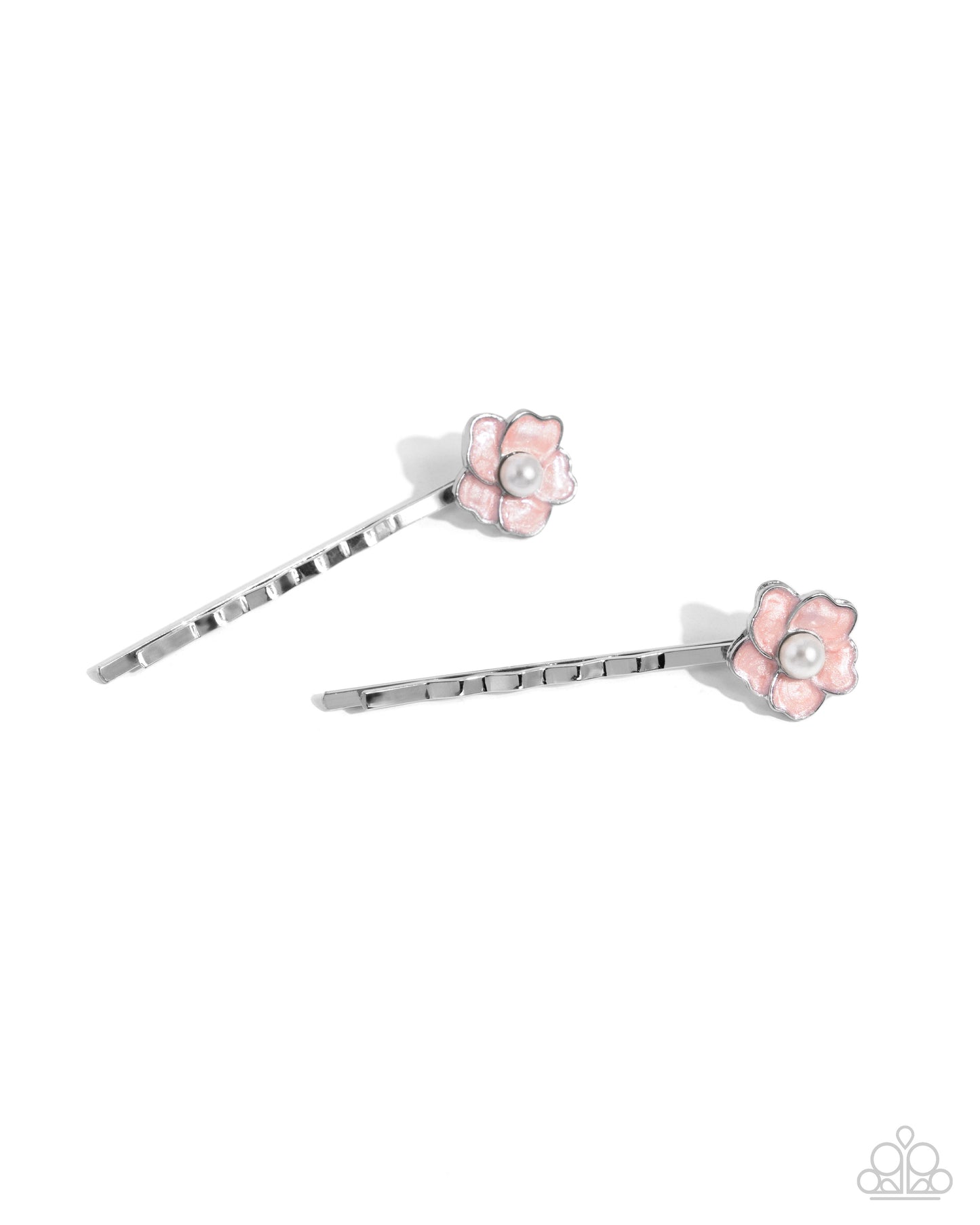 Really GROWING Places - Pink Glittery Petal Flower Paparazzi Hair Clips