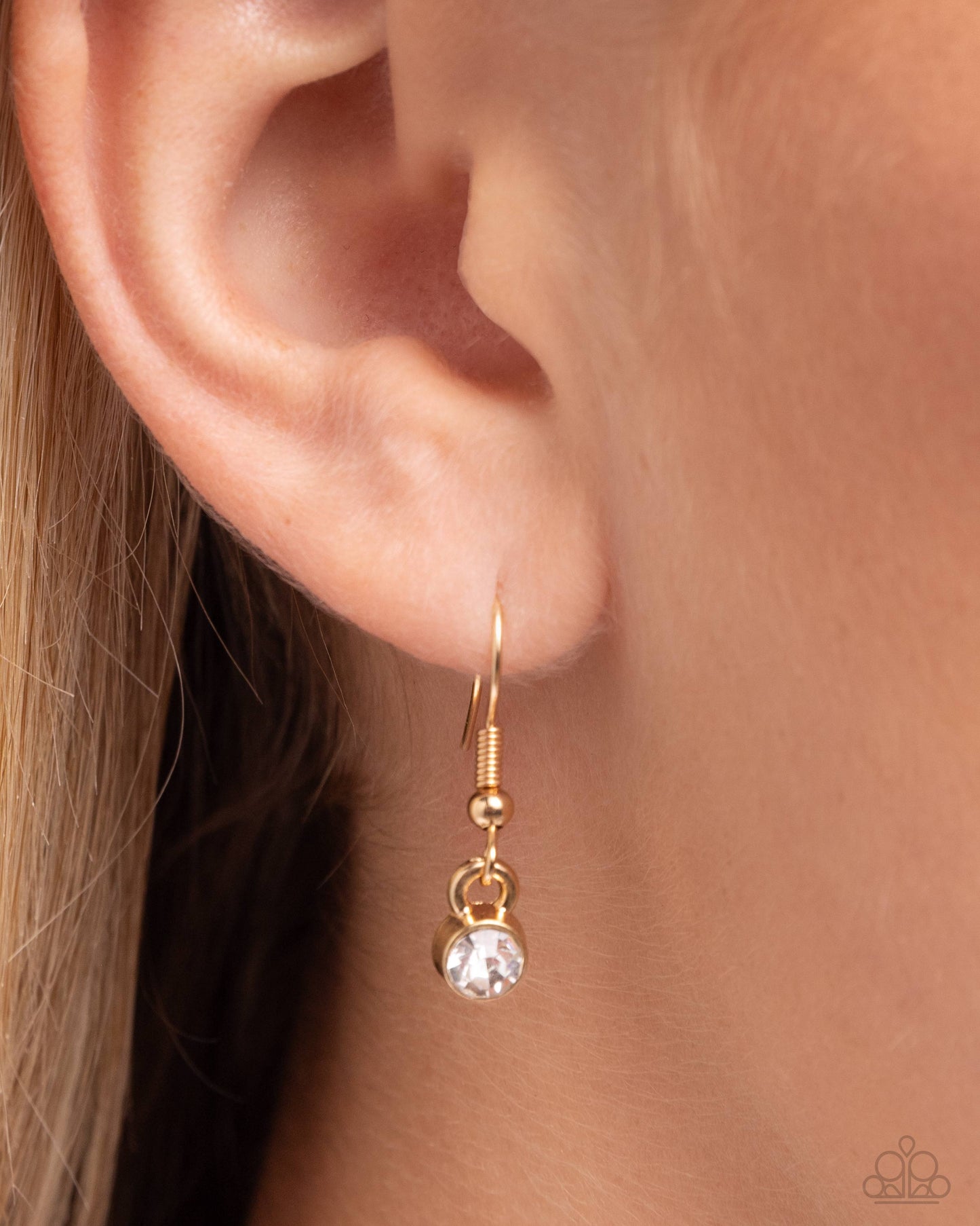Serene Statement - Gold Chain/Iridescent UV Gems Paparazzi Necklace & matching earrings