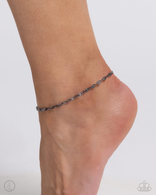 Linked Legacy - Gunmetal Soda Can Tab Chain Paparazzi Anklet