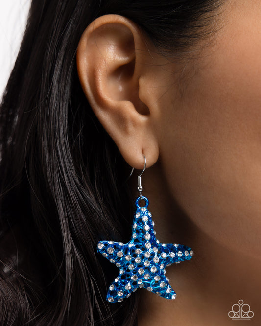 Skilled Starfish - Blue Starfish Charm Paparazzi Earrings