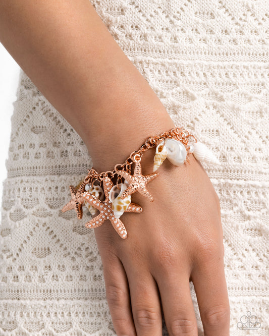 Seashell Song - Copper Starfish/Beach Inspired Adjustable Bracelet