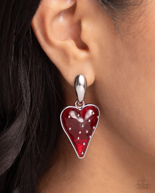 Glossy Goodwill - Red Strawberry Pendant Paparazzi Earrings