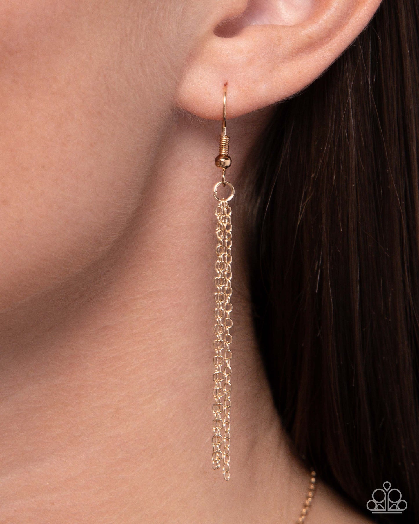 When Can I See You Again? - Gold Heart Stamped Pendant Paparazzi Necklace & matching earrings