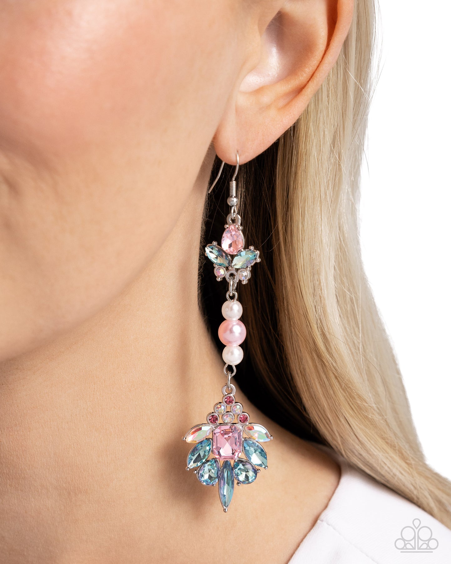 Considerable Captivation - Multicolored Rhinestones & Gems Paparazzi Earrings