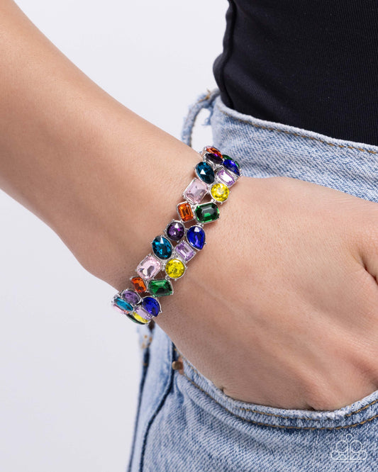 Handcrafted Haven - Multicolored Gems Paparazzi Stretch Bracelet