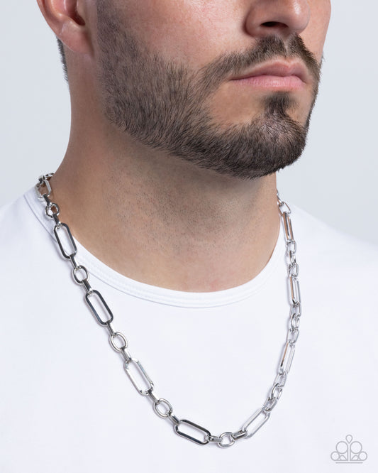 Neat Novelty - Silver Abstract Chain Paparazzi Necklace