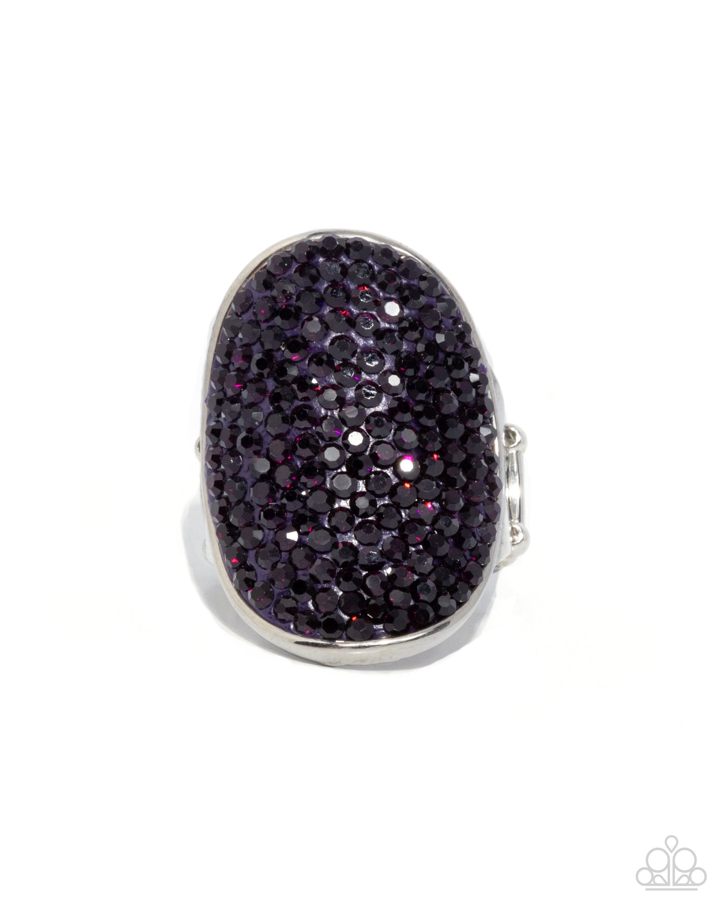 Exaggerated Elitist - Purple Rhinestone Encrusted Paparazzi Ring