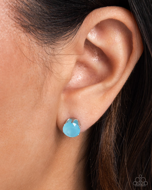 Simply Sublime - Blue Cubic Zirconia Paparazzi Post Earrings
