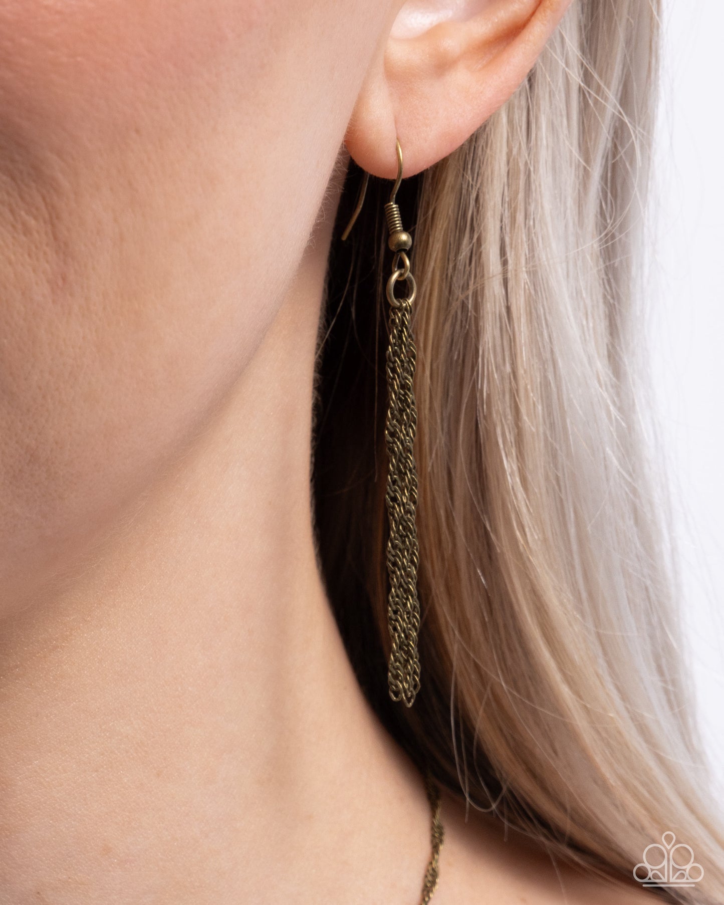 Eagle Exception - Brass Textured Eagle/Brass Wheat Chain Paparazzi Necklace & matching earrings