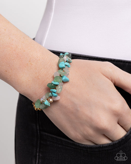 Stony Salvage - Multicolored Stones/Braided Twine Paparazzi Urban Bracelet