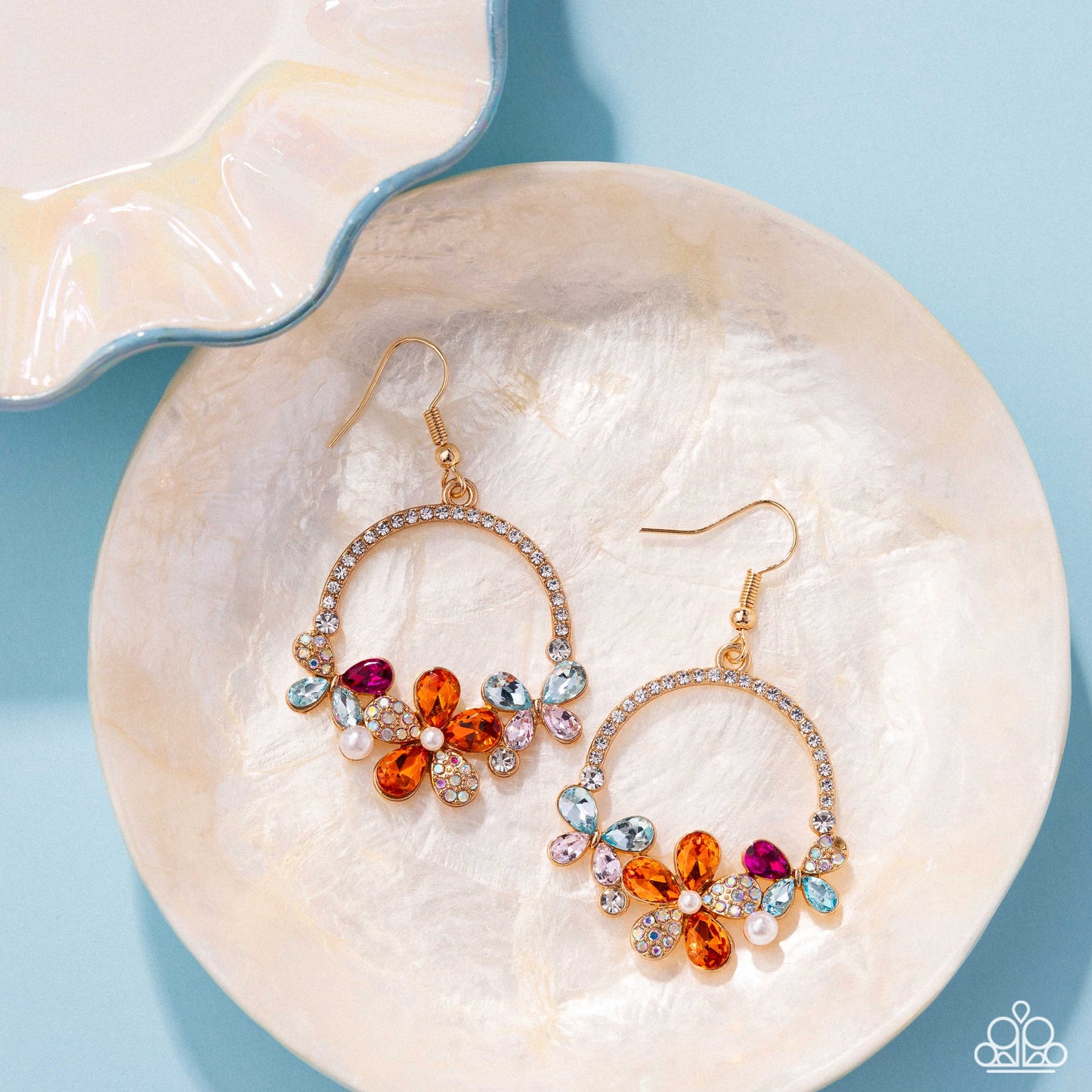 Bouquet Bliss - Multicolored Gem Butterflies & Flowers Paparazzi Earrings