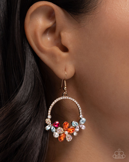 Bouquet Bliss - Multicolored Gem Butterflies & Flowers Paparazzi Earrings