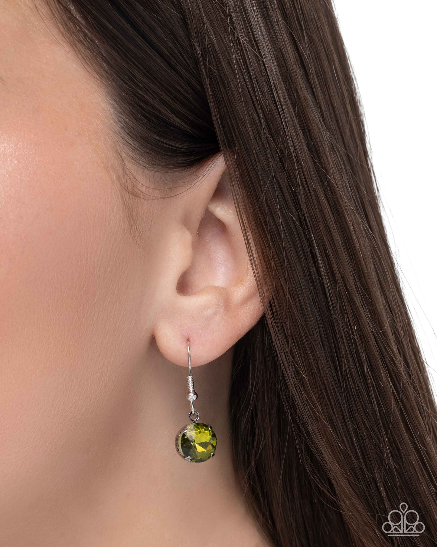 Ribbon Reveal - Green/Blue/Black Rhinestones, Black Ribbon Paparazzi Necklace