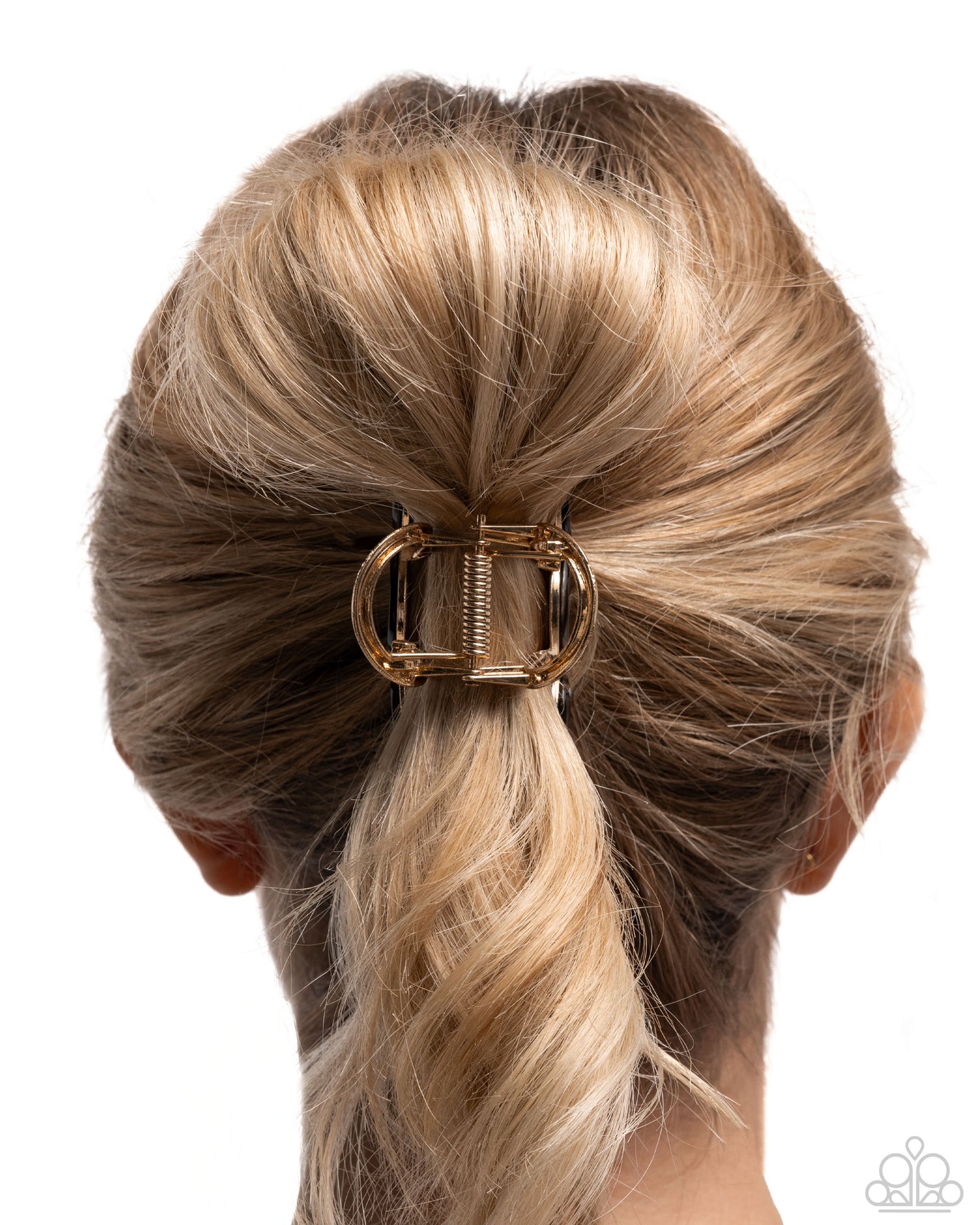 Delightful Discs - Brown Tortoise Shell Discs/Gold Paparazzi Hair Claw Clip