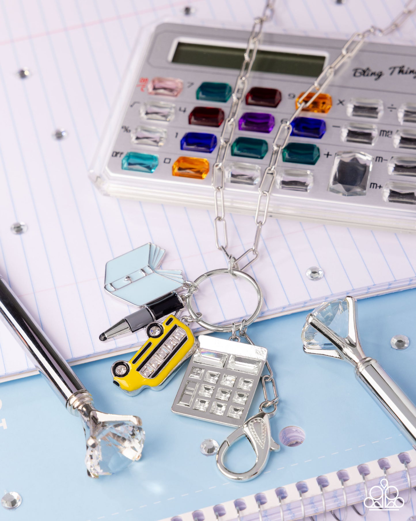 Back to School - Multicolored School Inspired Charms Paparazzi LANYARD Necklace & matching earrings