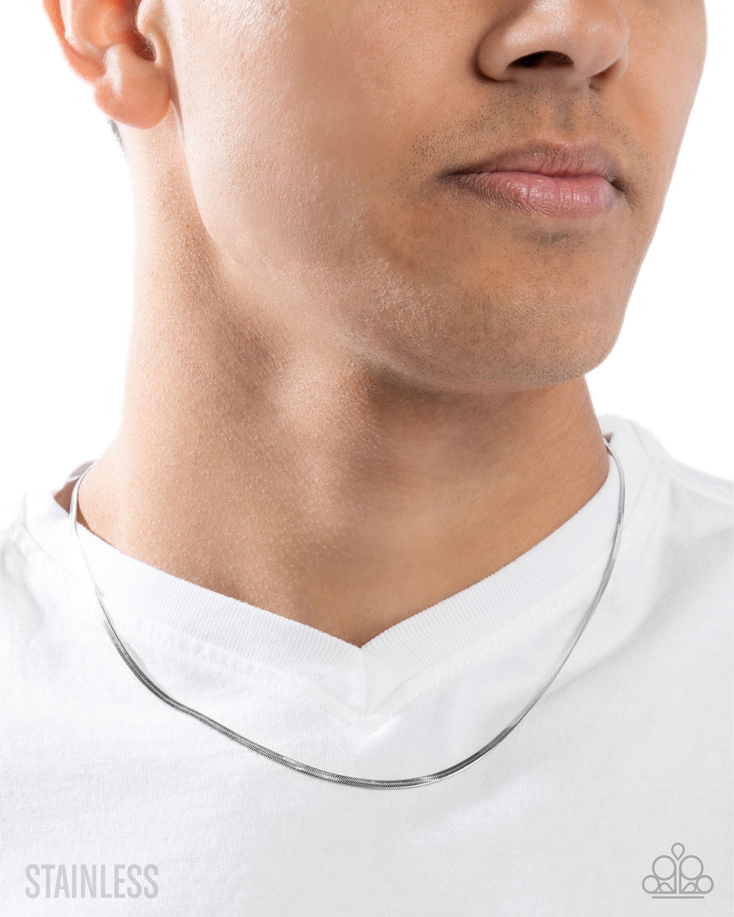 Reasonable Rope - Silver Stainless Steel Snake Chain Paparazzi Men's Necklace