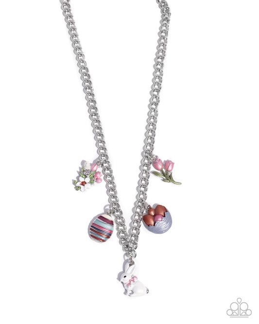 Easter Complete Look - Multicolored Easter-Inspired Charm Paparazzi Necklace, Bracelet, & matching earrings