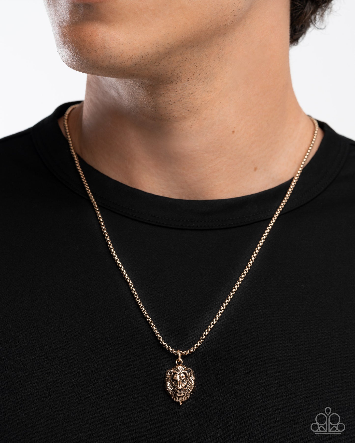 MANE Character - Gold Lion Pendant Paparazzi Men's Necklace
