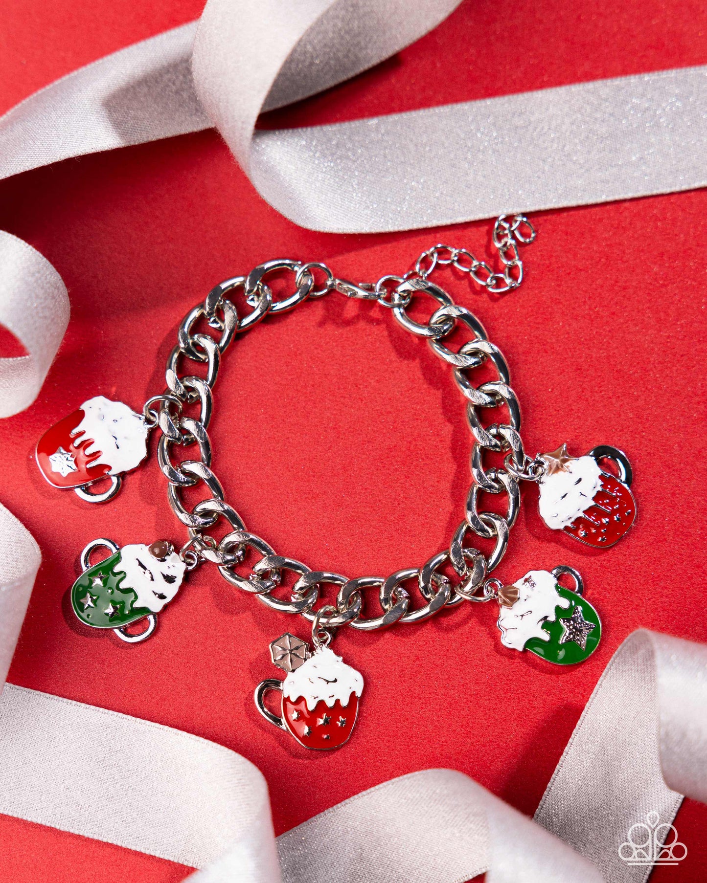 Cup of Christmas Cheer - Multicolored Hot Cocoa Mug Charms Paparazzi Bracelet