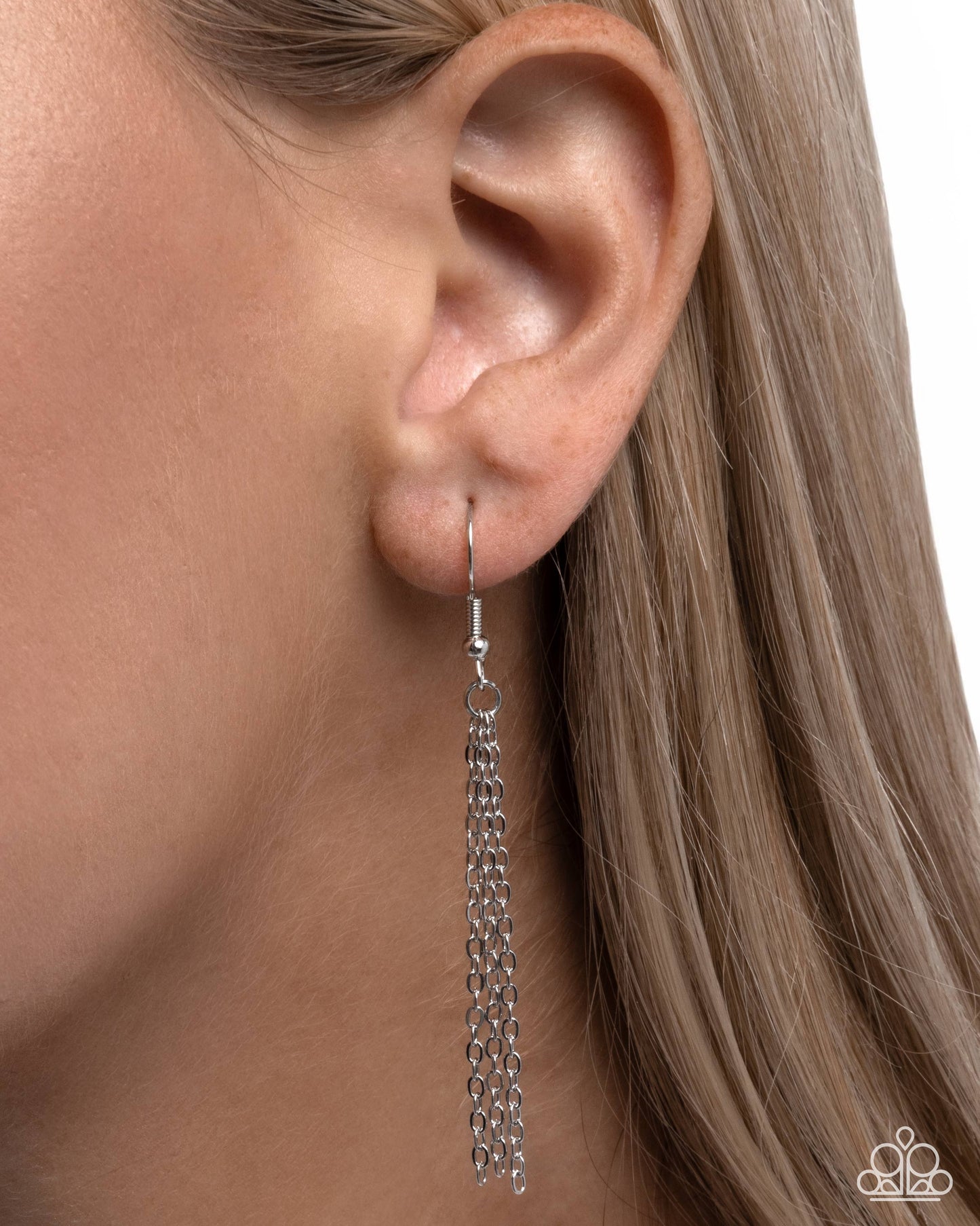 Blessed Balance - Silver "Blessed"/Leaves Pendant Paparazzi Necklace & matching earrings