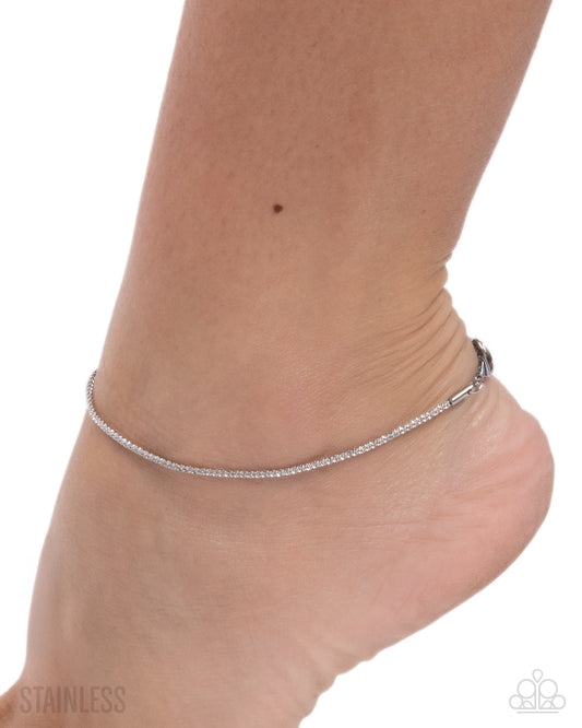 Legendary Leverage - Silver Stainless Steel Paparazzi Anklet