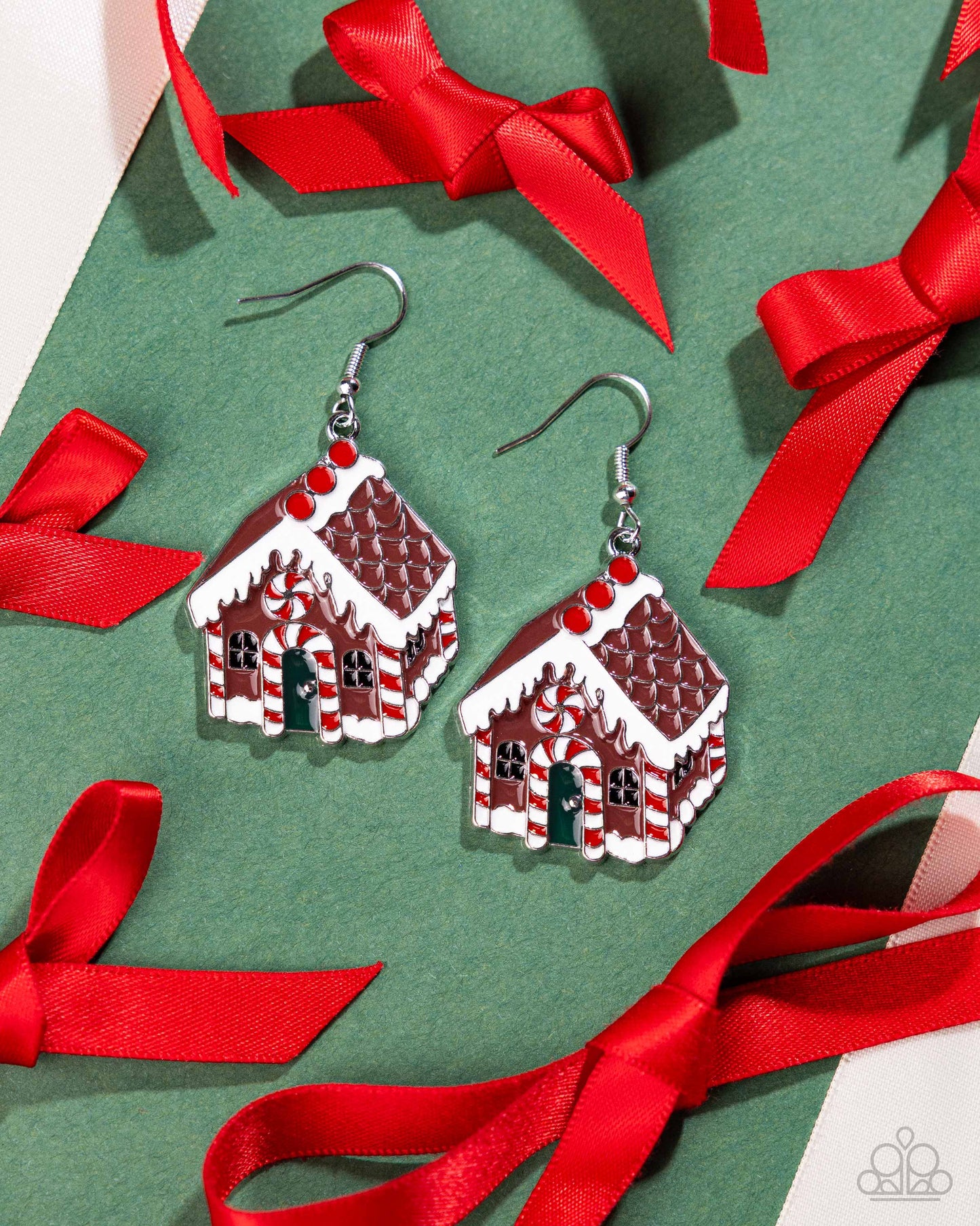 Gingerbread Competition - Multicolored Gingerbread House Paparazzi Earrings