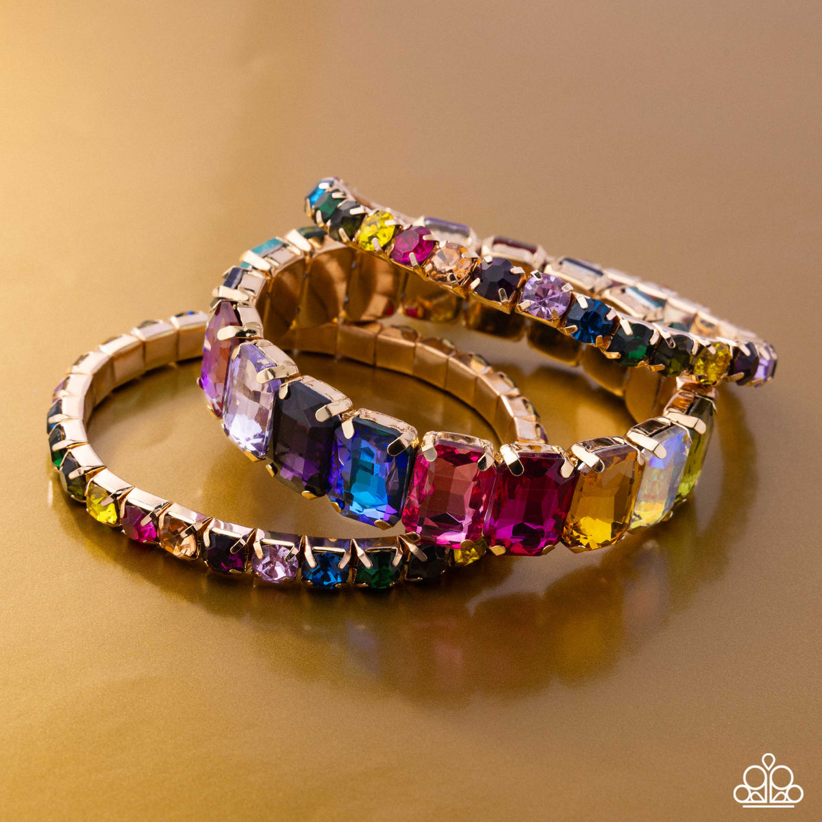 Candescent Caliber - Multicolored Gem Paparazzi Stretch Bracelet