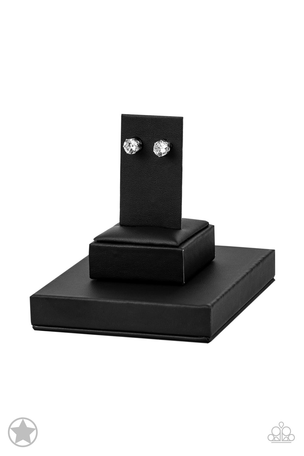 Just In TIMELESS - White Rhinestone Paparazzi Post Earrings