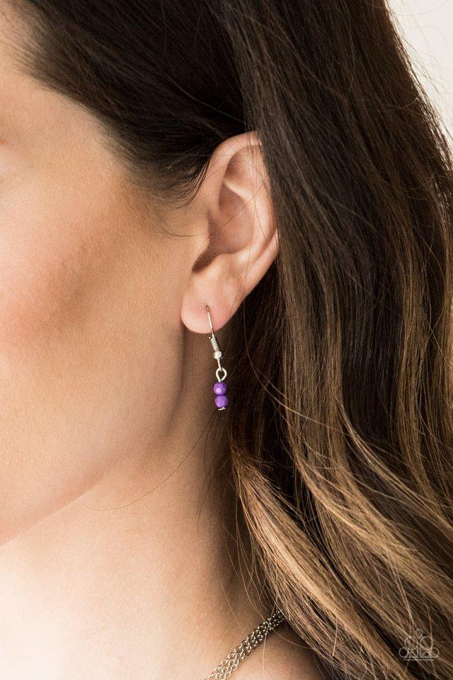 Mild Wild - Purple Beaded Multi Layer Paparazzi Necklace & matching earrings
