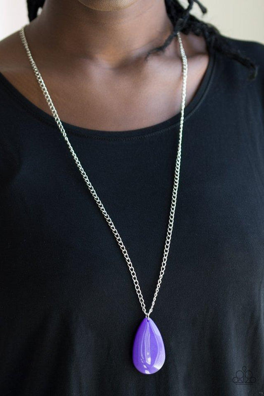 So Pop-YOU-lar - Purple Pendant Paparazzi Necklace & matching earrings