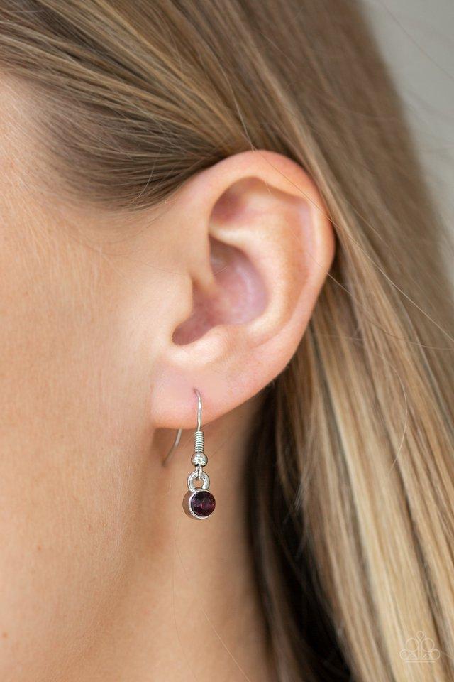 Walk On The WILDFLOWER Side - Purple Rhinestone Pendant Paparazzi Necklace & matching earrings