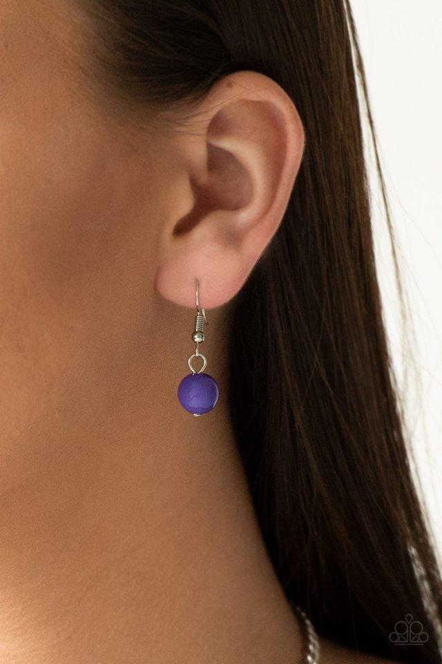 Summer Showdown - Purple Beaded Paparazzi Necklace & matching earrings