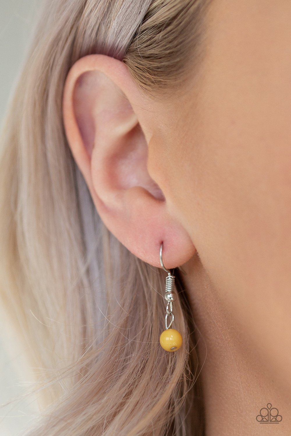 Seasonal Sensation - Multi - Brown, Yellow, Green & Wooden Beaded Paparazzi Necklace & matching earrings