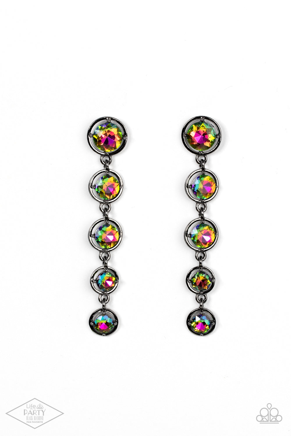 Drippin In Starlight - Multi Rainbow Gem Paparazzi Earrings