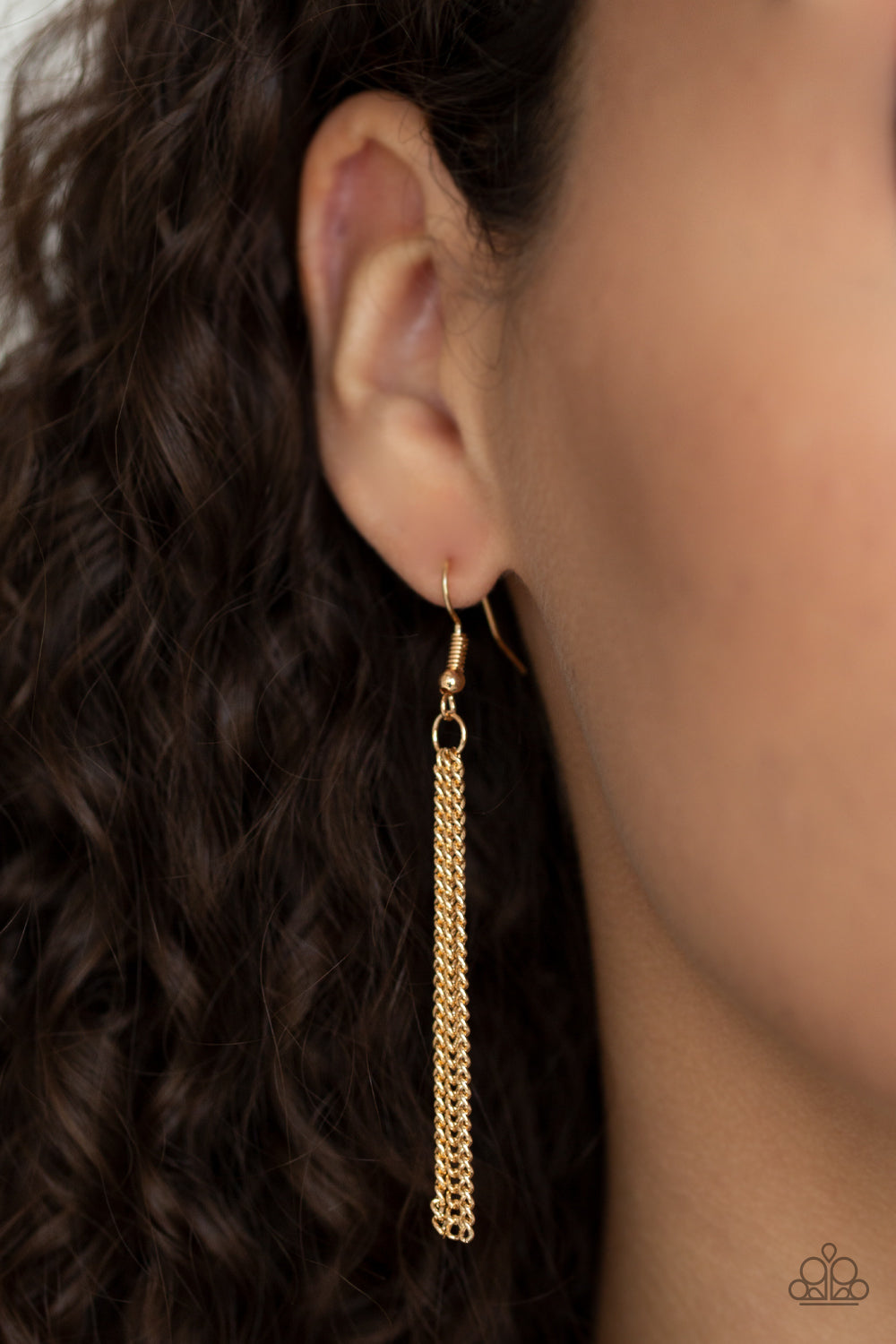 Breaking Out Of My Shell - Gold Finish Iridescent Shell Pendant Paparazzi Necklace & matching earrings