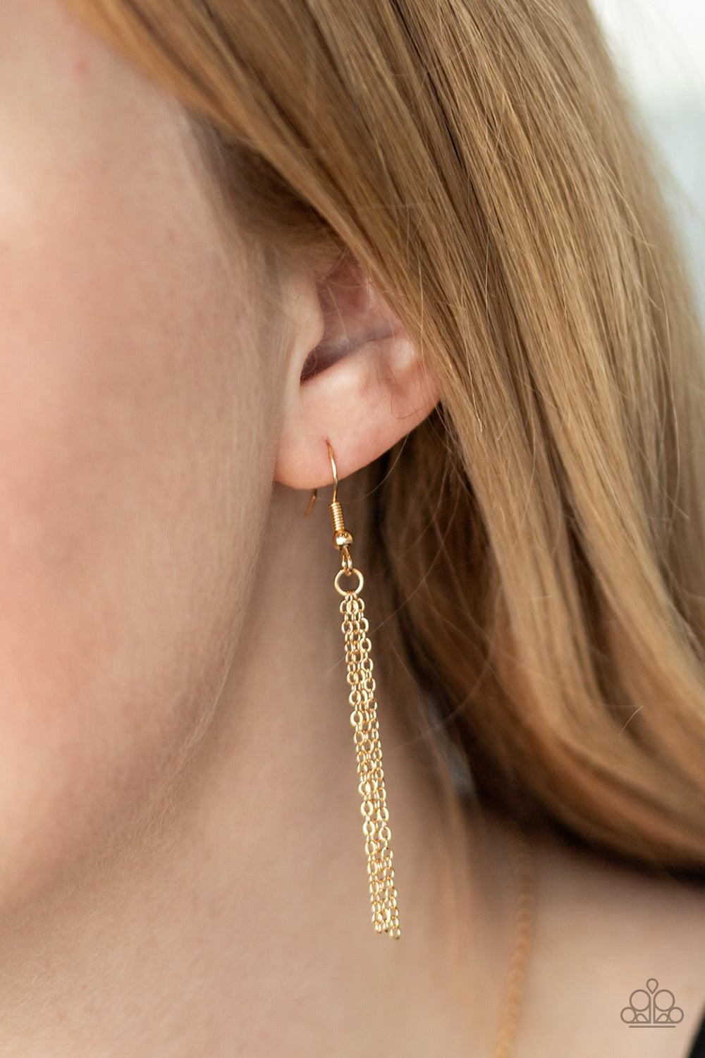 Love One Another - Gold Dainty "Love One Another" Frame Paparazzi Necklace & matching earrings