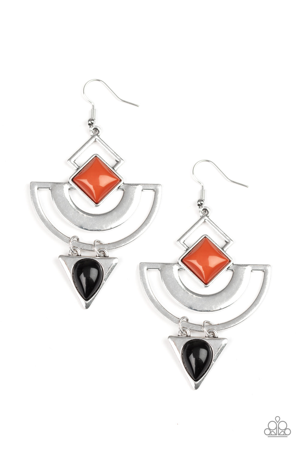Geo Gypsy - Multi Black & Cinnamon Stick Beaded Tribal Inspired Earrings