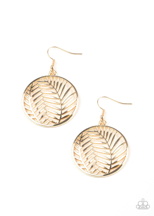 Palm Perfection - Gold Palm Leaves Inspired Earrings