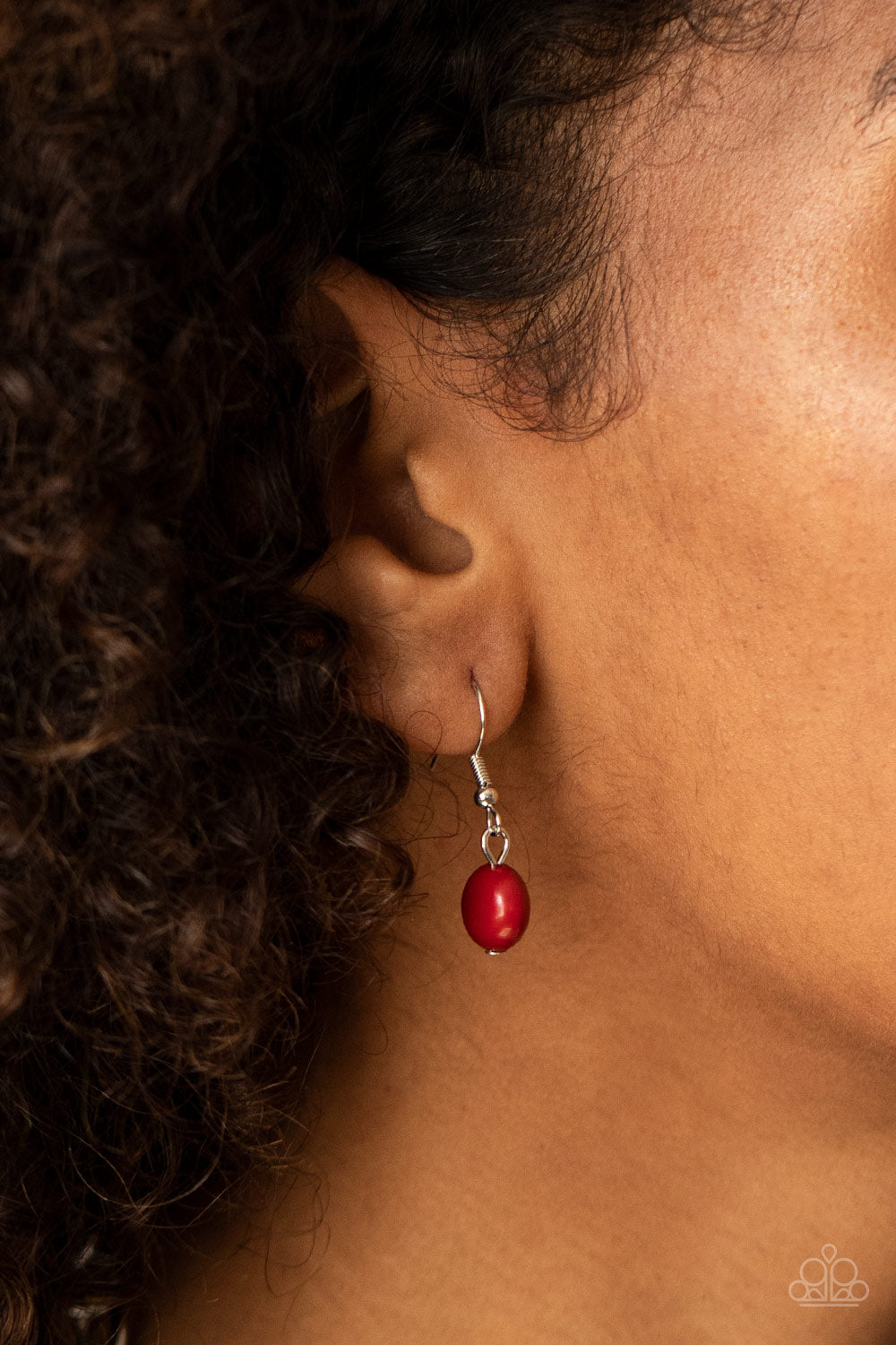 When I GLOW Up - Red Wine Flat & Faceted Beads/Silver Beaded Necklace & matching earrings