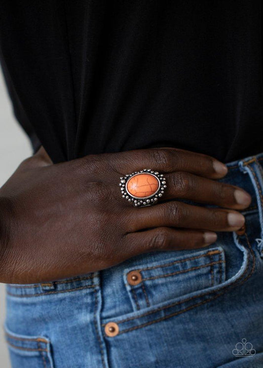 Desert Mine - Orange Stone Paparazzi Ring