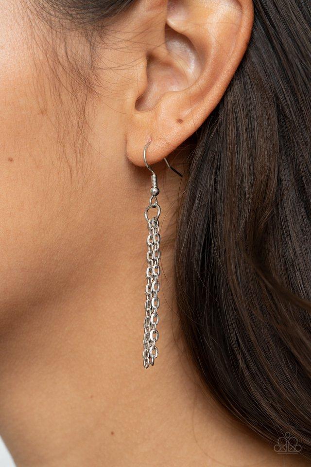 All Systems GLOW - Red Gem Pendant Paparazzi Necklace & matching earrings