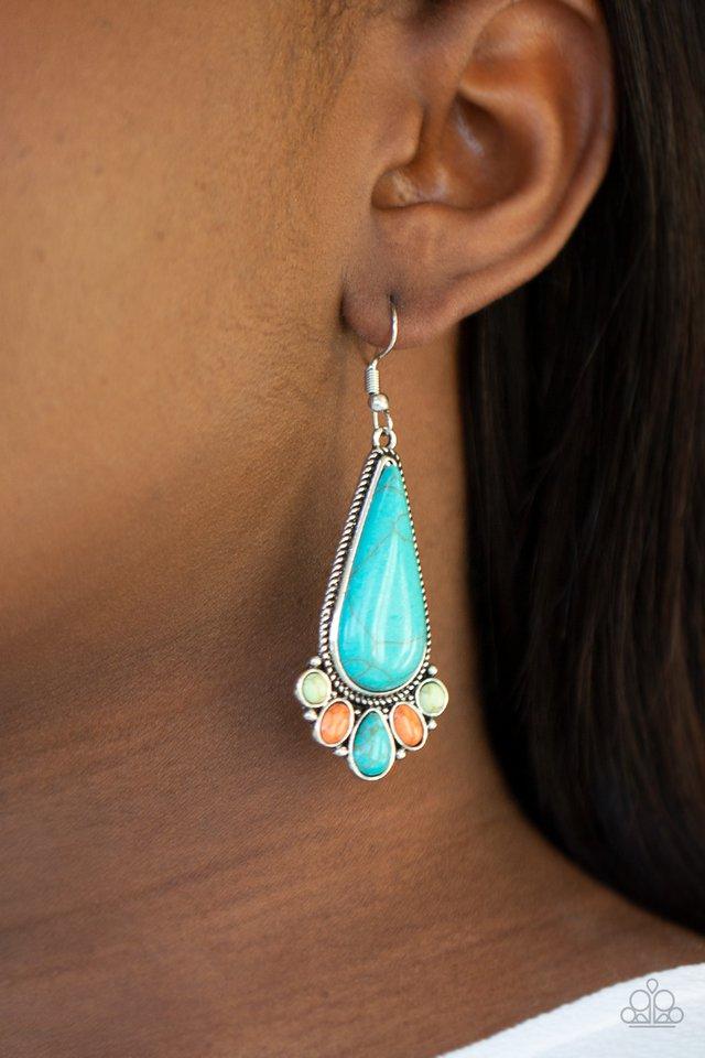 Rural Recluse - Multi Stone Paparazzi Earrings