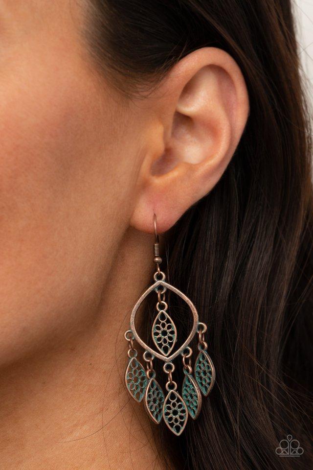 Artisan Garden - Copper/Patina Finish Paparazzi Earrings