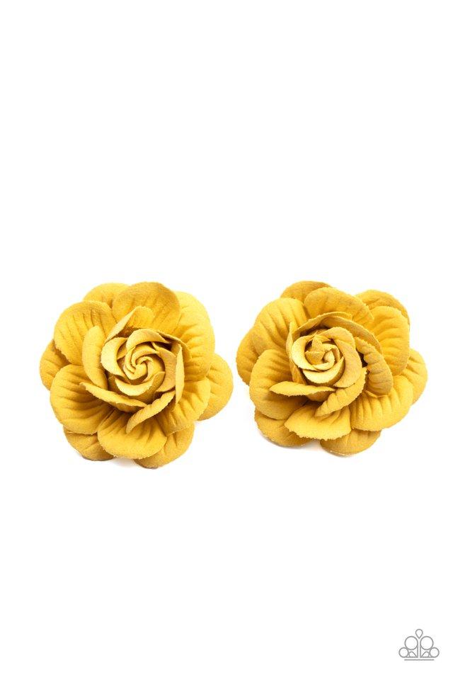 Best of Buds - Yellow Flower Paparazzi Hair Clips