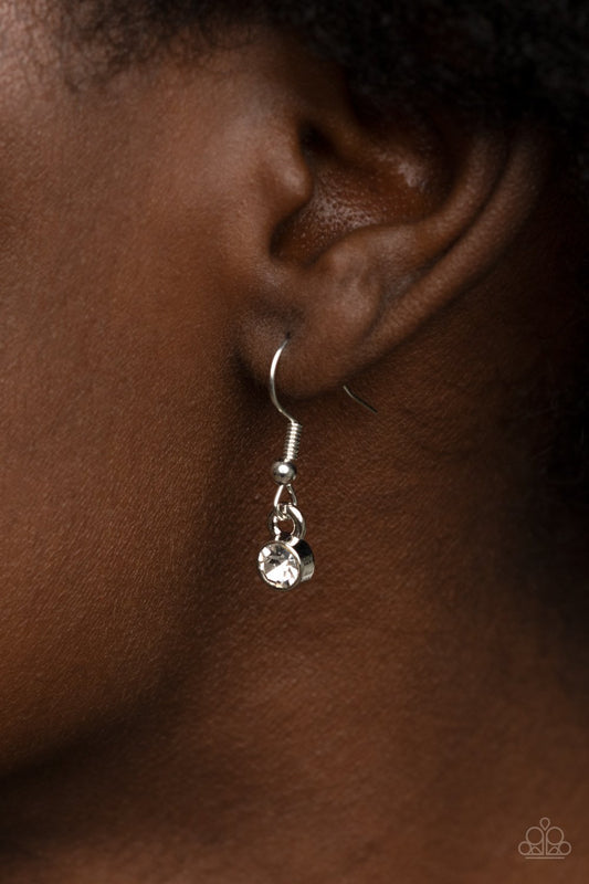 Wreathed in Wealth - Purple, White, & Iridescent Rhinestone Pendant Paparazzi Necklace & matching earrings