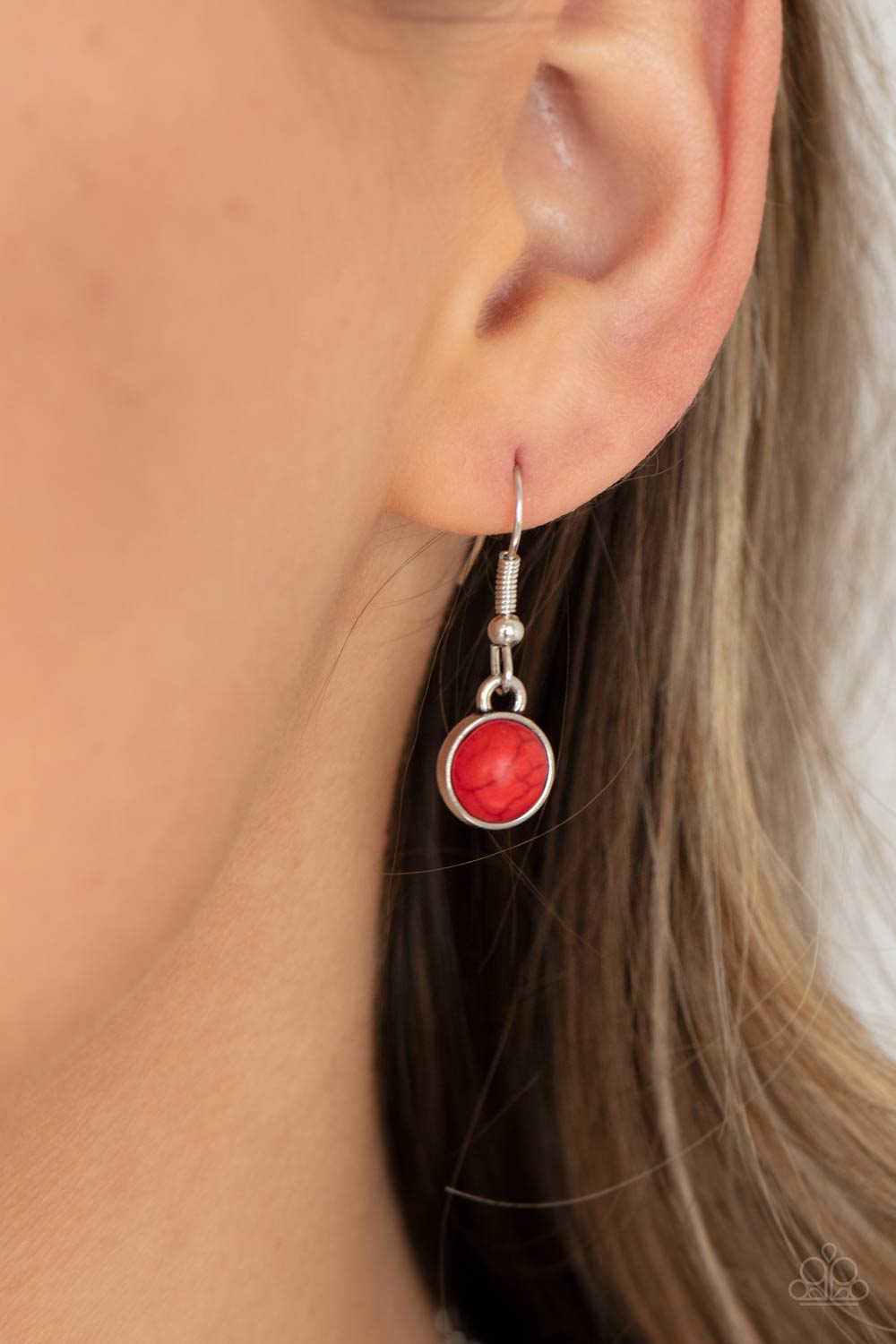 Heavenly Teardrops - Red Round & Teardrop Stone Paparazzi Necklace & earrings