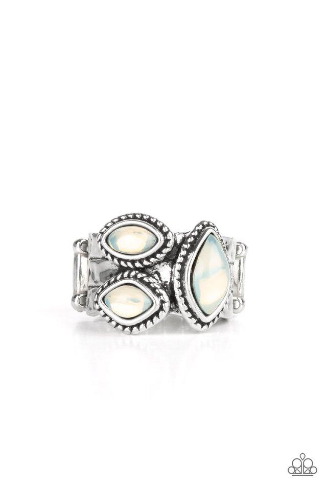 The Charisma Collector - White Opal-esque Stone Paparazzi Ring