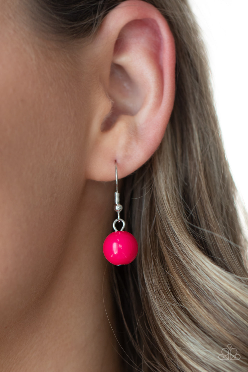 Upscale Chic - Pink & Silver Beaded Double Strand Paparazzi Necklace & matching earrings