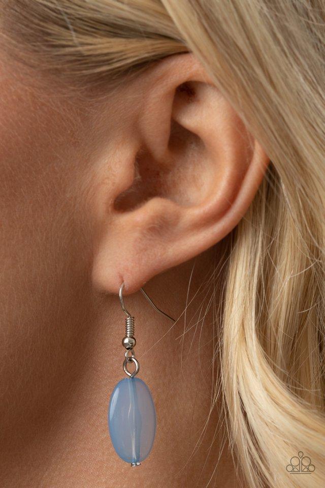 Beachside Boardwalk - Multi Blue & Yellow Beaded Paparazzi Necklace & matching earrings