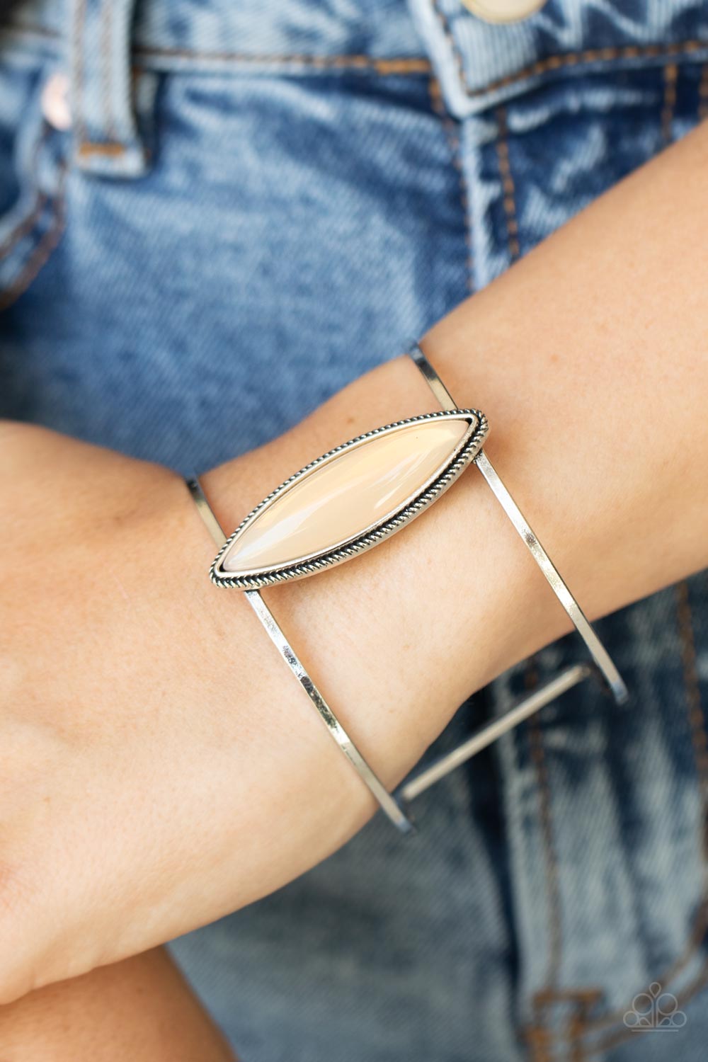 What You SEER Is What You Get - Brown Iridescent Bead Paparazzi Cuff Bracelet